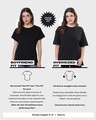 Shop Women's Black Be Curious Graphic Printed Oversized T-shirt-Design
