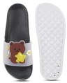 Shop Women's Black Bear Printed Sliders-Full
