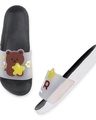 Shop Women's Black Bear Printed Sliders
