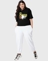 Shop Women's Black Bears In The City Graphic Printed Oversized Plus Size T-shirt-Design