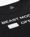 Shop Women's Black Beast Mode Off Typography Slim Fit T-shirt