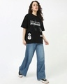 Shop Women's Black Beauty Eye Contact Graphic Printed Oversized T-shirt