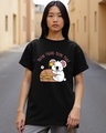 Shop Women's Black Been There Graphic Printed Boyfriend T-shirt-Front