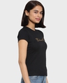 Shop Women's Black Believe Slim Fit T-shirt-Design