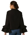 Shop Women's Black Bell Sleeve Shirt-Design