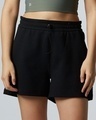 Shop Women's Black Boxer Shorts-Front