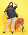 Shop Women's Black Boxy Fit Plus Size Shirt