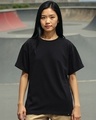 Shop Women's Black Boyfriend T-shirt-Front