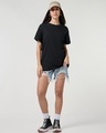 Shop Women's Black Boyfriend T-shirt-Full