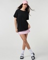 Shop Women's Black Boyfriend T-shirt-Full