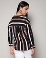 Shop Women's Black & Brown Striped Shirt-Design