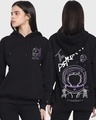 Shop Women's Black BTS Astro (JIN) Graphic Printed Oversized Hoodie-Front
