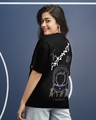 Shop Women's Black BTS Astro (JIN) Graphic Printed Oversized T-shirt-Front