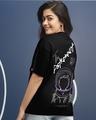 Shop Women's Black BTS Astro (JIN) Graphic Printed Oversized T-shirt-Front