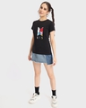 Shop Women's Black BTS Doodle Graphic Printed T-shirt-Full