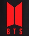 Shop Women's Black BTS Logo Graphic Printed Hoodie-Full