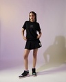 Shop Women's Black BTS My Universe Graphic Printed Boyfriend T-shirt-Full