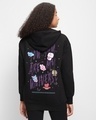Shop Women's Black BTS My Universe Graphic Printed Oversized Hoodies-Front