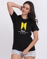 Shop Women's Black BTS Play Graphic Printed T-shirt-Design