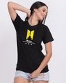 Shop Women's Black BTS Play Graphic Printed T-shirt-Full