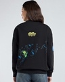 Shop Women's Black Bubble Burst Graphic Printed Oversized Sweatshirt-Full