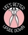 Shop Women's Black Bugs Upside Down (LTL) Graphic Printed Boyfriend T-shirt-Full