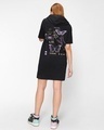 Shop Women's Black Butterfly Theory Graphic Printed Oversized Dress-Design