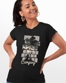 Shop Women's Black Camping Graphic Printed T-shirt-Front
