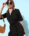 Shop Women's Black Casual Jumpsuit-Full