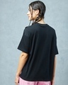 Shop Women's Black Cat Graphic Printed Oversized T-shirt-Full