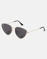 Shop Women's Black Cateye Polarised Lens Sunglasses-Full