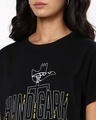 Shop Women's Black Chandigarh Typography Boyfriend T-shirt