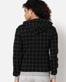 Shop Women's Black Checked Hooded Jacket-Design