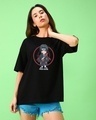 Shop Women's Black Chibi Itachi Graphic Printed Oversized T-shirt-Front