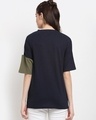 Shop Women's Black Color Block Oversized T-shirt-Design