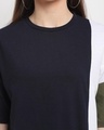 Shop Women's Black Color Block Oversized T-shirt