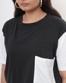 Shop Women's Black Color Block Relaxed Fit  Plus Size T-shirt