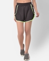 Shop Women's Black Comfort-Fit Active Shorts-Front