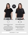 Shop Women's Black Consistent Graphic Printed Oversized T-shirt-Full