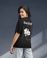Shop Women's Black Consistent Graphic Printed Oversized T-shirt-Front