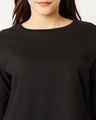 Shop Women's Black Cotton Blend Sweatshirt-Full