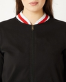 Shop Women's Black Cotton Jersey Jacket-Full