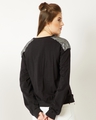 Shop Women's Black Cotton Jersey Sweatshirt-Design
