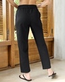 Shop Women's Black Cotton Linen Pants-Design