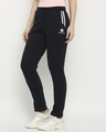 Shop Women's Black Cotton Track Pants-Full