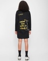 Shop Women's Black CRASH Typography Oversized Dress-Full