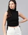 Shop Women's Black Short Top-Front