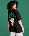 Shop Women's Black Deku Back Graphic Printed Oversized T-shirt-Design