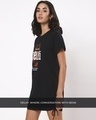 Shop Women's Black Delhi City Typography Boyfriend T-shirt-Design