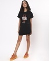 Shop Women's Black Delhi City Typography Boyfriend T-shirt